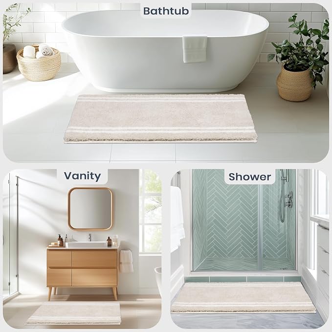 PURRUGS Bathroom Rug Non-Slip Machine Washable 24" x 36", Super Absorbent and - Image 5