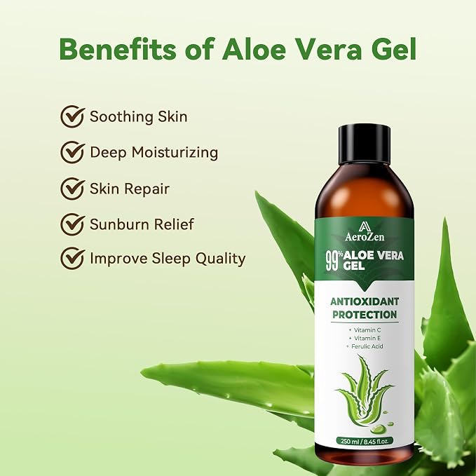 Aero Zen 99% Natural Aloe Vera Gel | Daily Hydration & After-Sun Relief | - Image 2