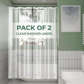 AmazerBath Stall Shower Curtain Liner 2 Pack, 36 x 72 Inches PEVA Plastic by AmazerBath
