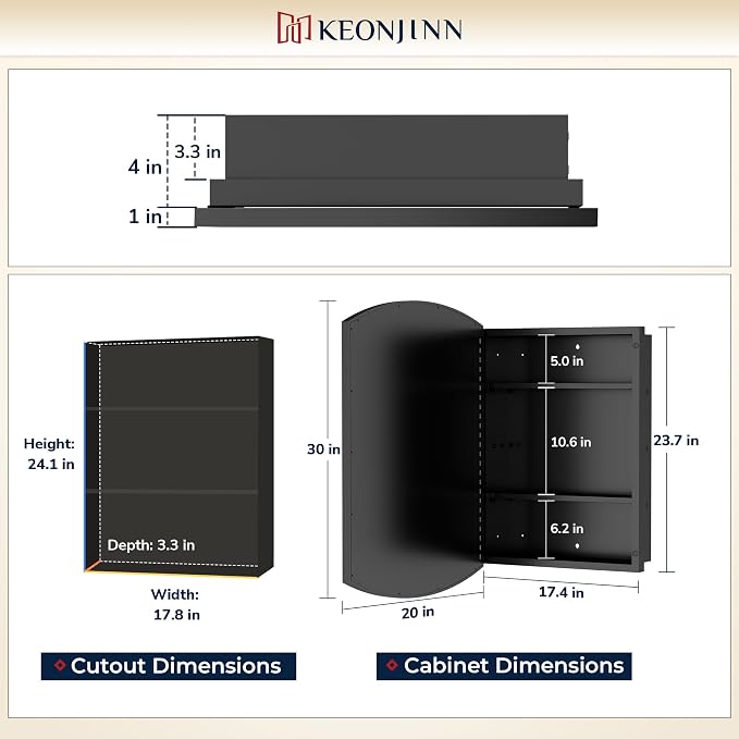 Keonjinn Black Medicine Cabinet - Image 2