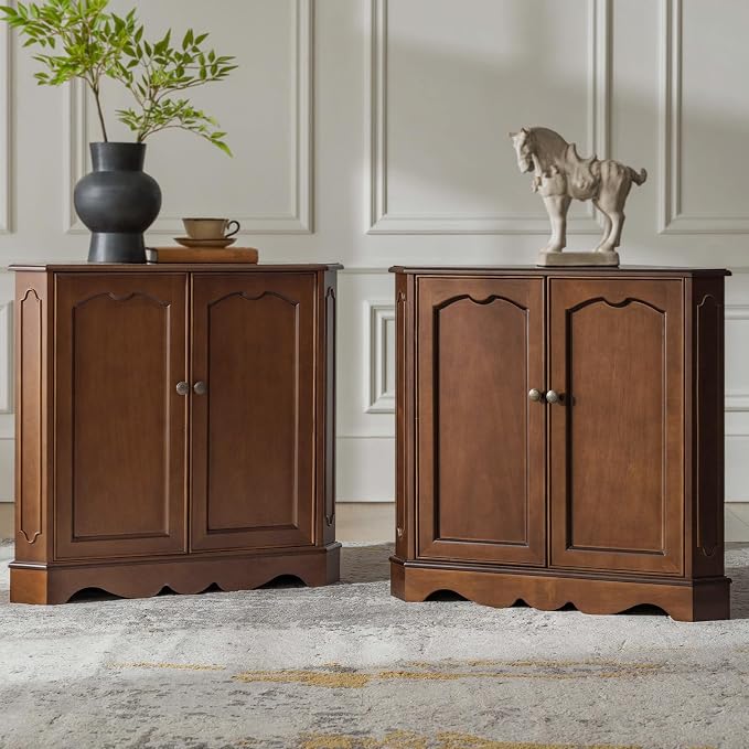 HULALA HOME Traditional Corner Triangle Cabinet, Narrow Storage Organizer by HULALAHOME