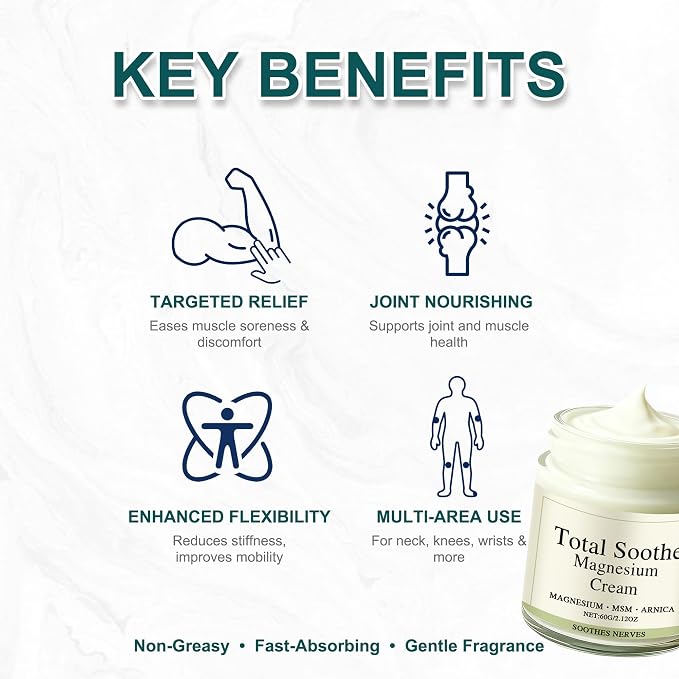 Total Relief Magnesium Cream, Magnesium Arnica Soothes Cream - Image 2