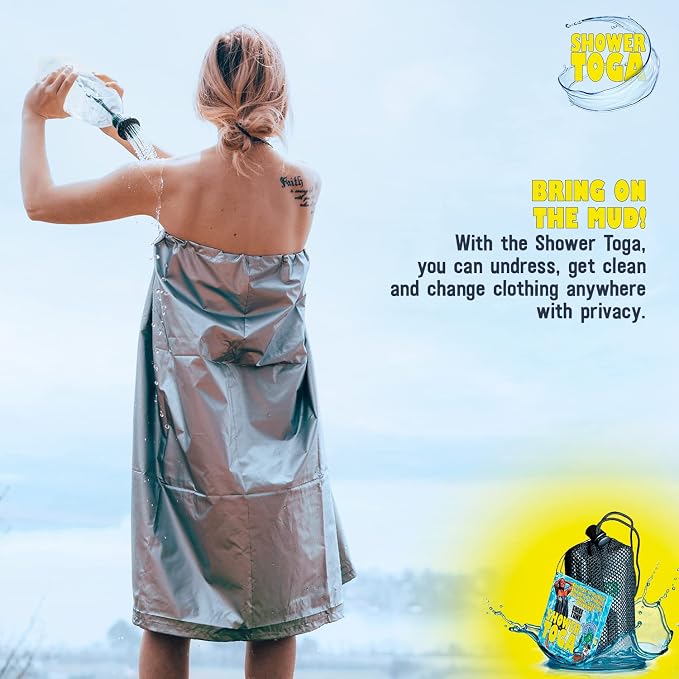 Shower Toga - Wearable Shower Garment, Privacy RV & Camping Shower, Surf Poncho - Image 8