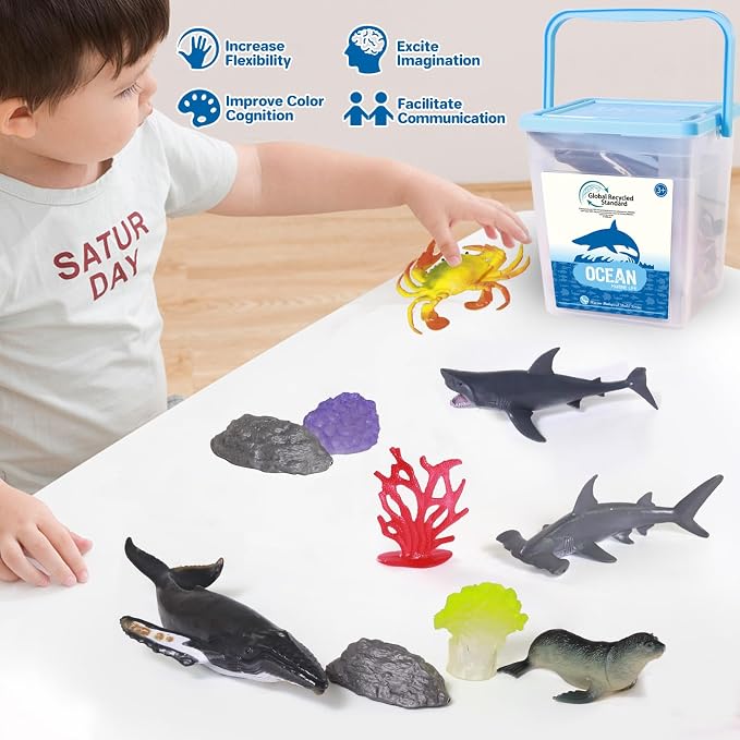 Ocean Sea Animal Figure Toys for Kids 3-5, Realistic Sea Life Figures Animal - Image 8