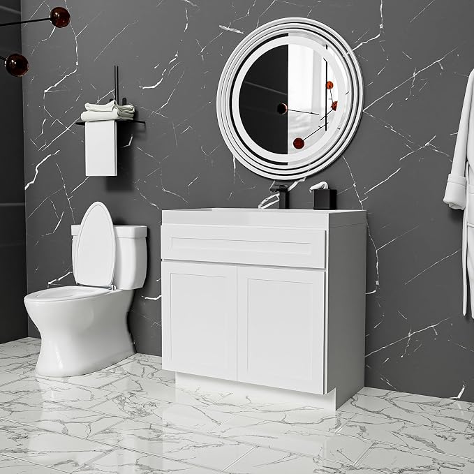 KitchenMan Bathroom Vanity Without Sink and Top 24 Inch Unassembled Bathroom - Image 6