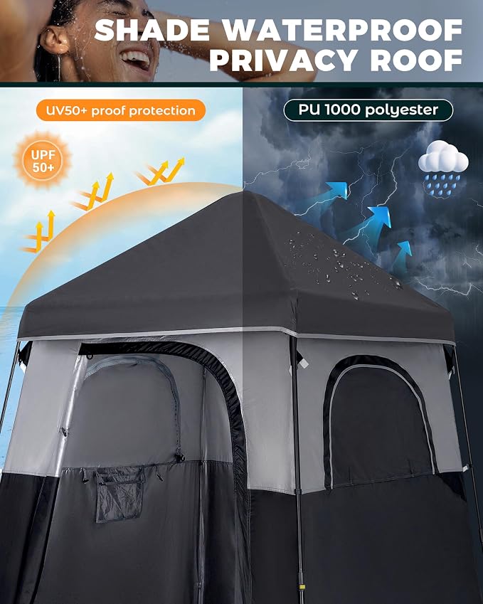 KingCamp Instant Shower Tent, Portable Superior Stable Privacy Shelter - Image 3