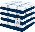 DAN RIVER Premium Dish Cloth 100% Cotton 12 X 12 Inches |Pack of 8|-Ultra Soft by DanRiver