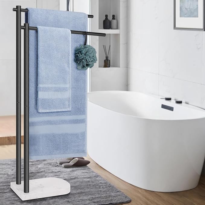 Livabber Standing Towel Rack, 304 Stainless Steel 2-Tier Towel Holder Stand - Image 8