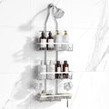 Shower Caddy, Rustproof Shower Shelves Over Shower Head, Triple Adjustable by AMAWARMHOMELIFE
