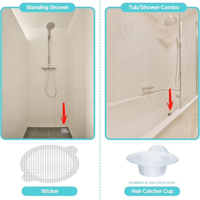 100 Pack, Disposable Shower Drain Hair Catcher Mesh Stickers - Image 9