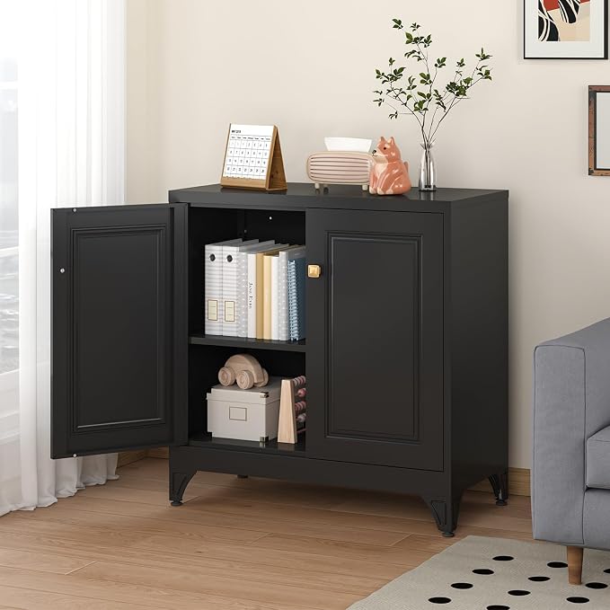 33" Metal Kitchen Pantry Storage Cabinets - Image 9
