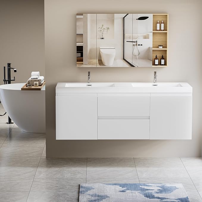 60 Inch Floating Bathroom Vanity - Image 7