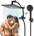 Hibbent All Metal Shower Head, 10 Sprays, Showerhead Holder, Matte Black by Hibbent