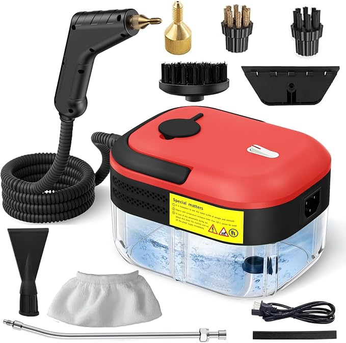 2500W Steam Cleaner for Home & Car, 15s Heat-Up Handheld Steamer for Cleaning by Hombasing