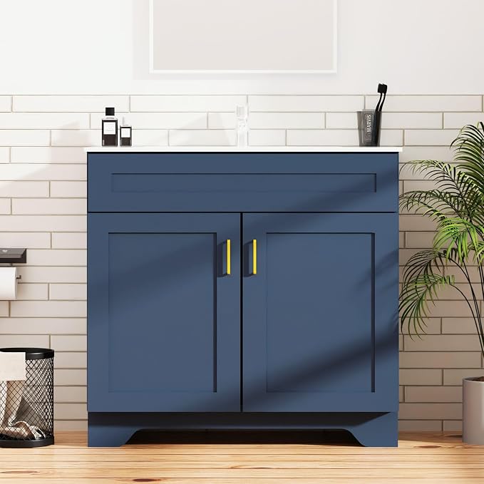 24/30/36IN Bathroom Vanities-Bathroom Sink Cabinet, Equipped Ceramic Sink - Image 9