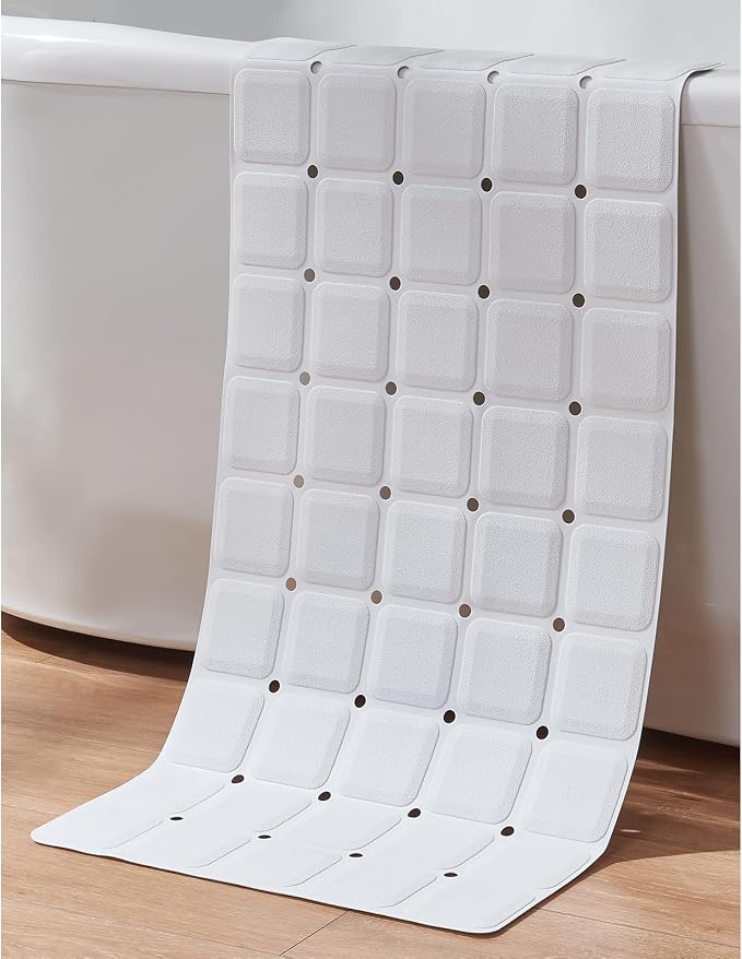 Non-Slip Bath Mat for Tub & Shower：Silicone Foldable Bathtub Mat by Webos