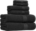 Amazon Basics 6 Piece Oversized Fade resistant Towel set, 100% Cotton towels by AmazonBasics