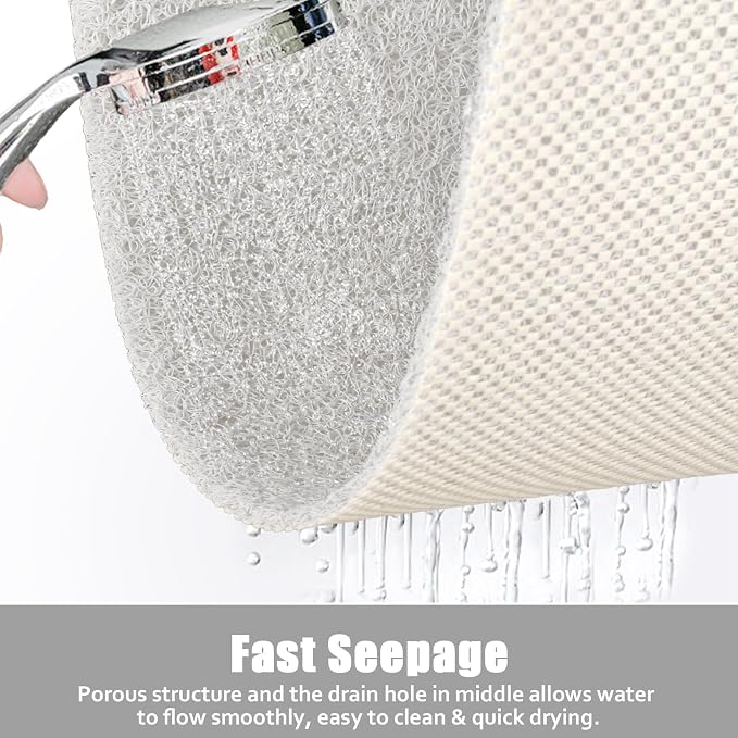 Large Shower Mat Non Slip, 36x36 Inch Shower Floor Mat - Image 3