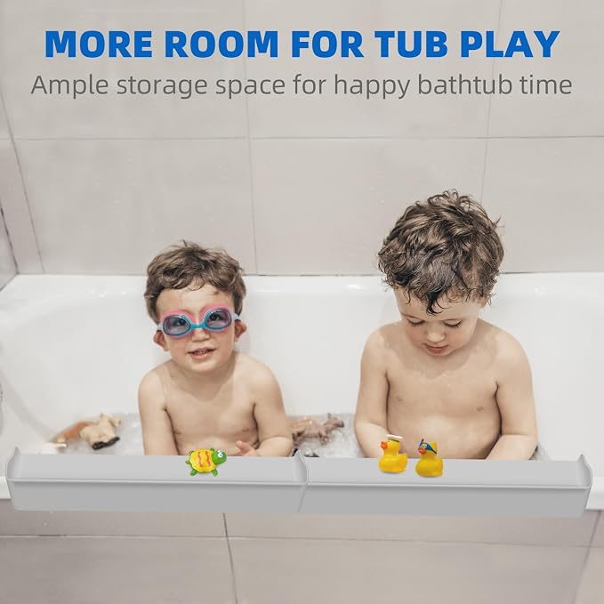 Splash Guard for Bathtub, 3.8" x 3.6" Silicone Bath Tub Splash Guard - Image 2