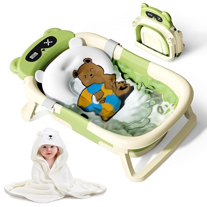 Collapsible Baby Bathtub for Newborn to Toddler by kerbwry