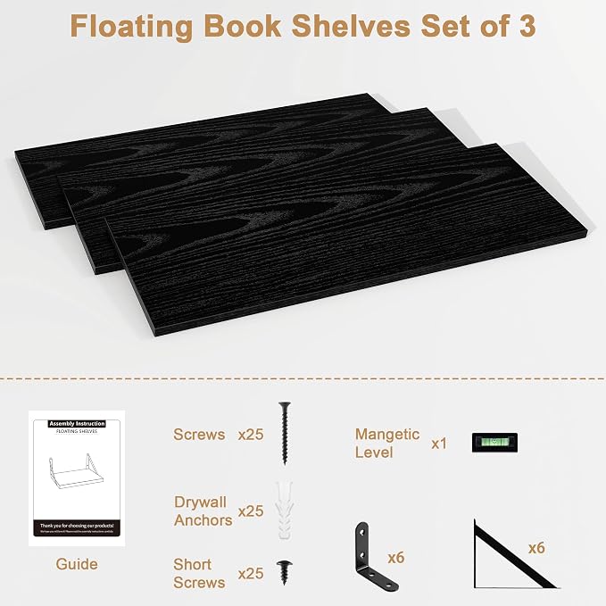 Fun Memories Extra Long Floating Wall Shelves, 48 x 8 Inches - Image 7