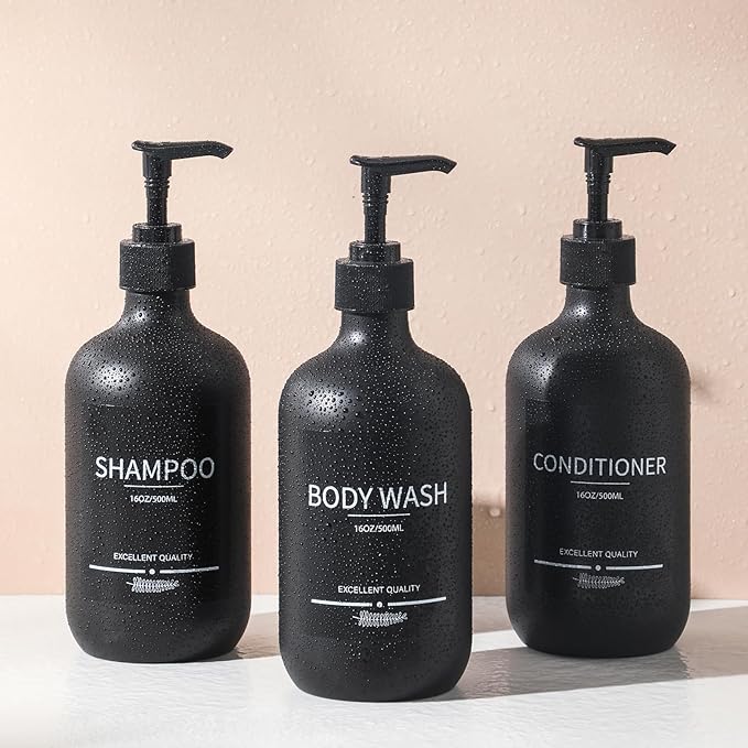 Reusable Shampoo and Conditioner Bottles Plastic 16.9oz Dispenser - Image 7