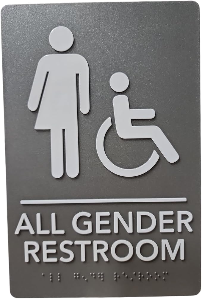 USA Made - Men's and Women's Restroom Signs ADA-Compliant Bathroom Door Signs by RockRidge