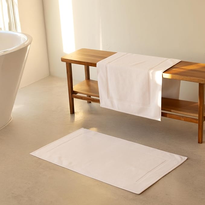 SALBAKOS 100% Turkish Cotton Bath Mat Set 2-Piece - Image 2