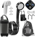 Portable Shower for Camping, Rechargeable Camping Shower Pump by NOVCAPAR