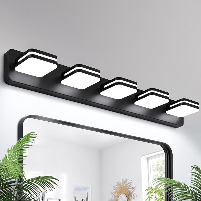 360° Rotate LED Dimmable Bathroom Vanity Light Fixtures, 2100LM Acrylic Matte by Torondo