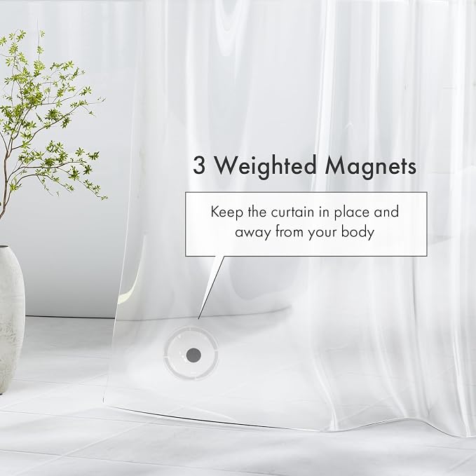 Amazer Plastic Shower Curtain Liner - Image 6