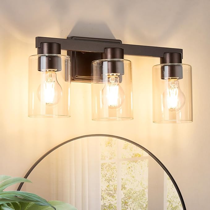 3-Light Bathroom Light Fixtures Modern Vanity Lights by Unknown