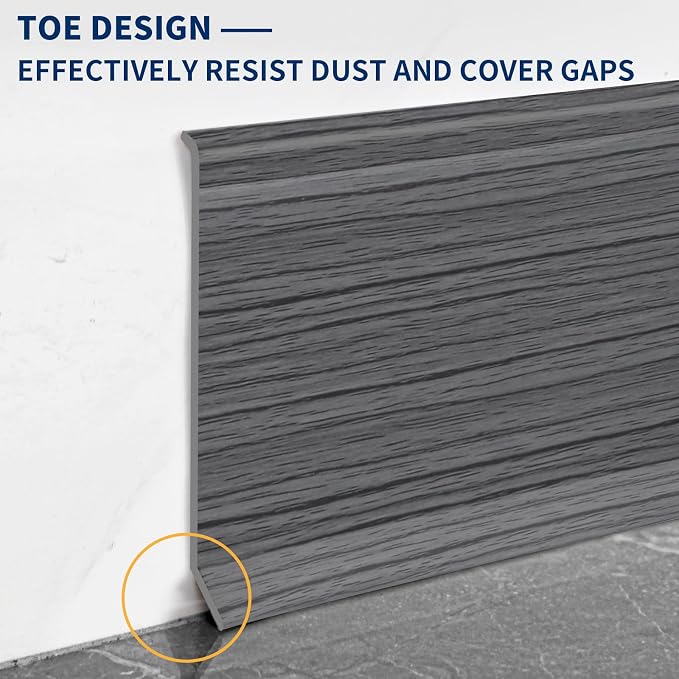 Flexible Baseboard Molding Trim 4 Inch Self-Adhesive Vinyl Wall Base Peel and - Image 4