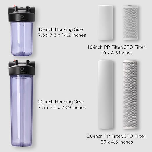 Airthereal Whole House Water Filter Clear Housing, Pre-Filtration System - Image 8