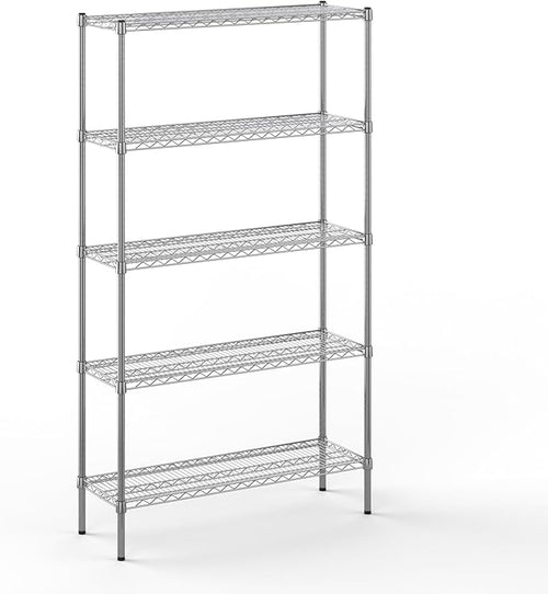 14" Deep x 42" Wide x 74" Height Wire Shelving Kit | 5-Tier | NSF Commercial by Regal+Altair