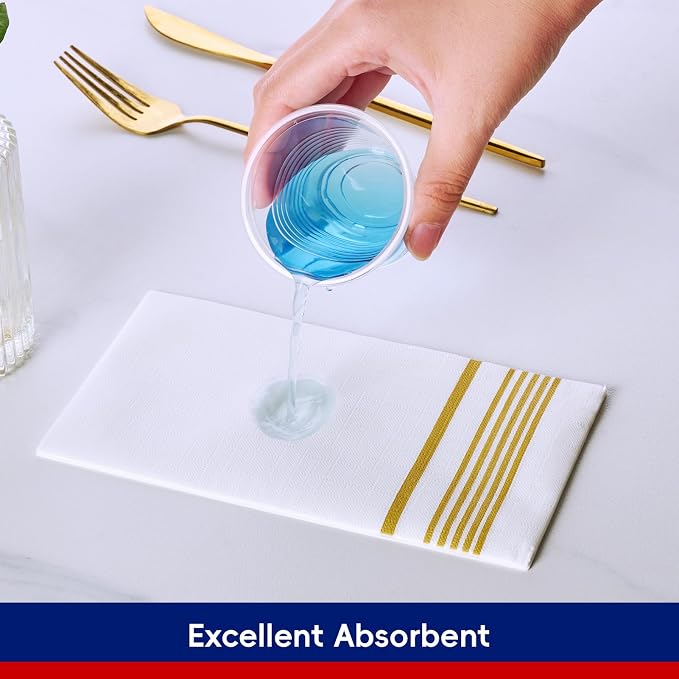 400 Pack Paper Napkins, Disposable Guest Towels Party Dinner Napkins Soft - Image 4