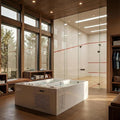 Empava Luxury 79" Dual-Zone Hot & Cold Tub: Whirlpool Bathtub by Empava