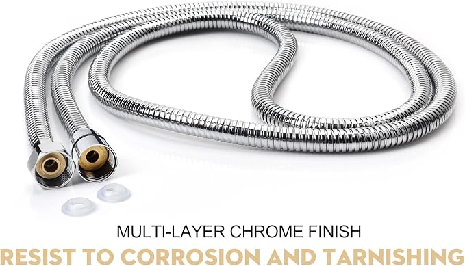 Shower Hose Extra Long 99 Inches Stainless Steel Handheld Shower Head Hose - Image 7