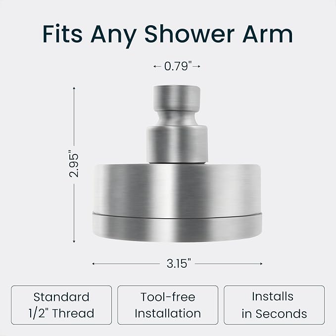 LAIFsolutions Premium Stainless Steel Shower Head – Smooth High-Pressure Spray - Image 4
