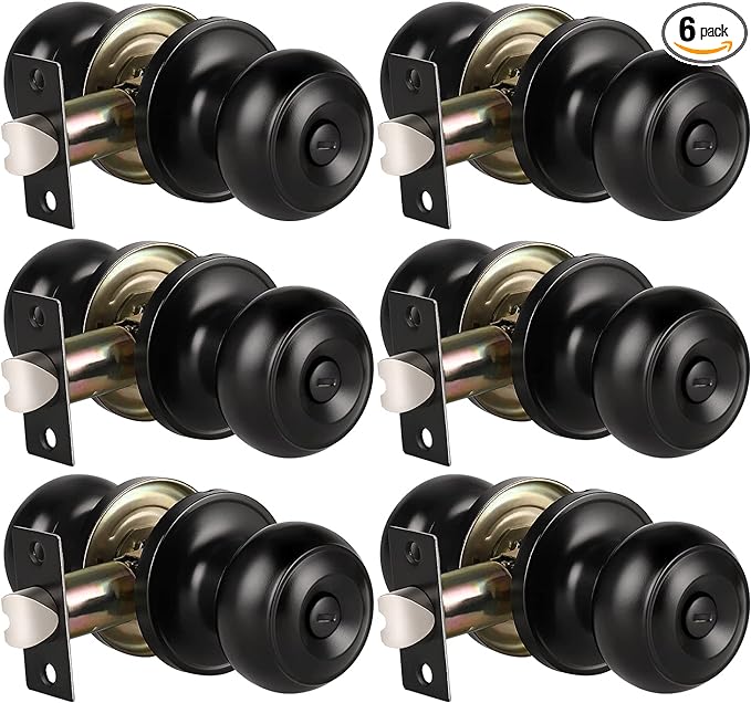 KNOBWELL 6 Pack Privacy Door Knob by KNOBWELL