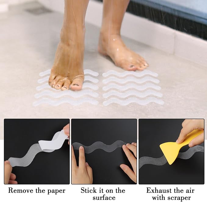 24pcs Anti Slip Shower Stickers, Non Slips Shower Strips - Image 4