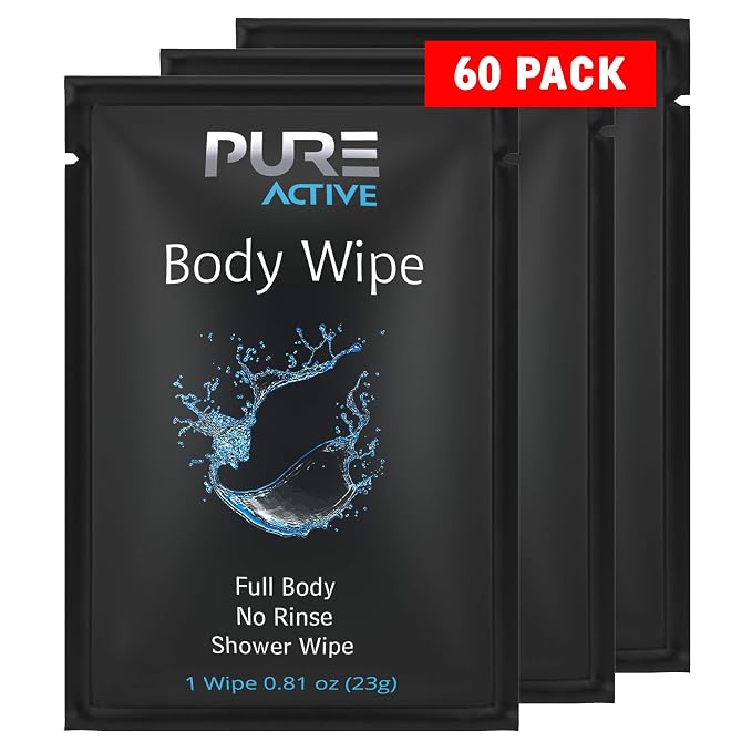 Shower Body Wipes, 60 Individually Wrapped Personal Hygiene Body Wipes - Image 7
