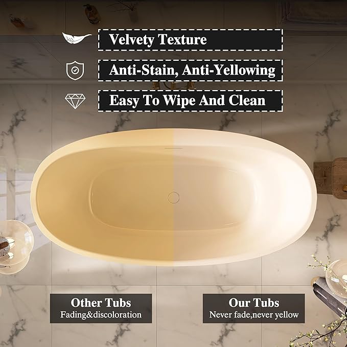 67" Acrylic Free-standing Bathtubs - Image 5