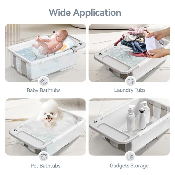 Collapsible Baby Bathtub with Stand - Image 9