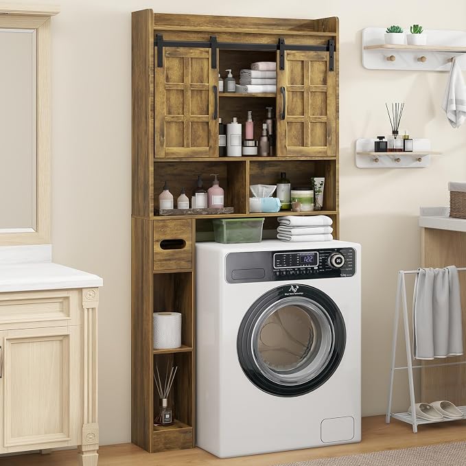 Over The Toilet Storage Cabinet, Farmhouse Storage Cabinet Over Toilet - Image 4