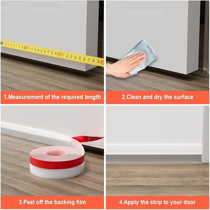 Shower Door Seal Strip, 36ft Silicone Door Frame Sealing Strip - Image 6