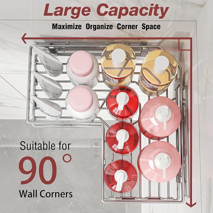 4-Pack Adhesive Corner Shower Caddy - Image 2