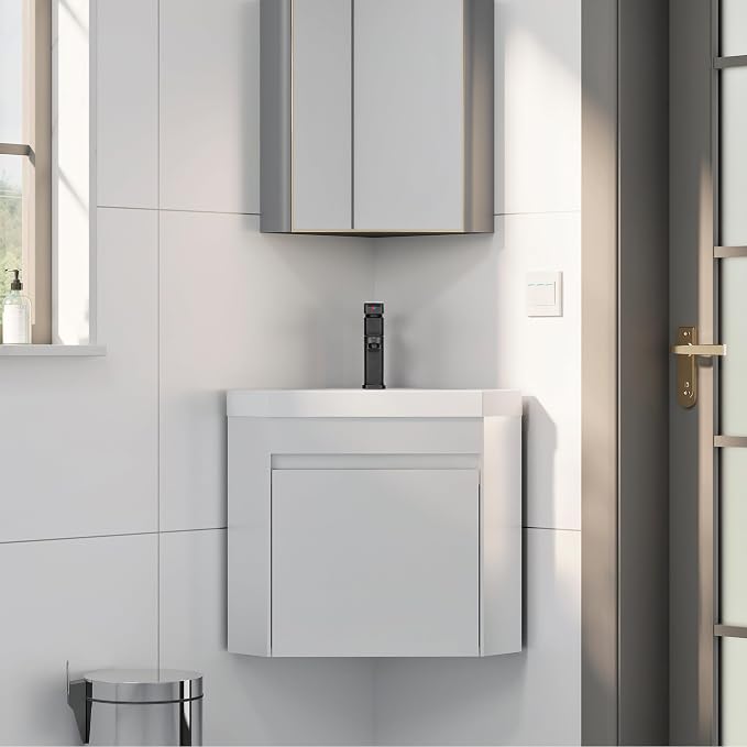 eclife 22" Corner Bathroom Vanity Sink Combo - Image 2