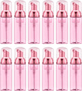 Lil Ray 2 Oz Empty Clear Rose Red Foam Pump Bottle, Travel Foamer Soap Dispenser by LilRay