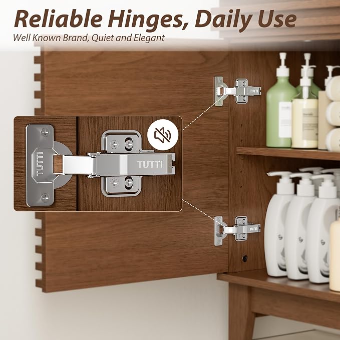 APRILSOUL 30" Bathroom Vanity, Mid-Century Bathroom Vanity Cabinet - Image 9